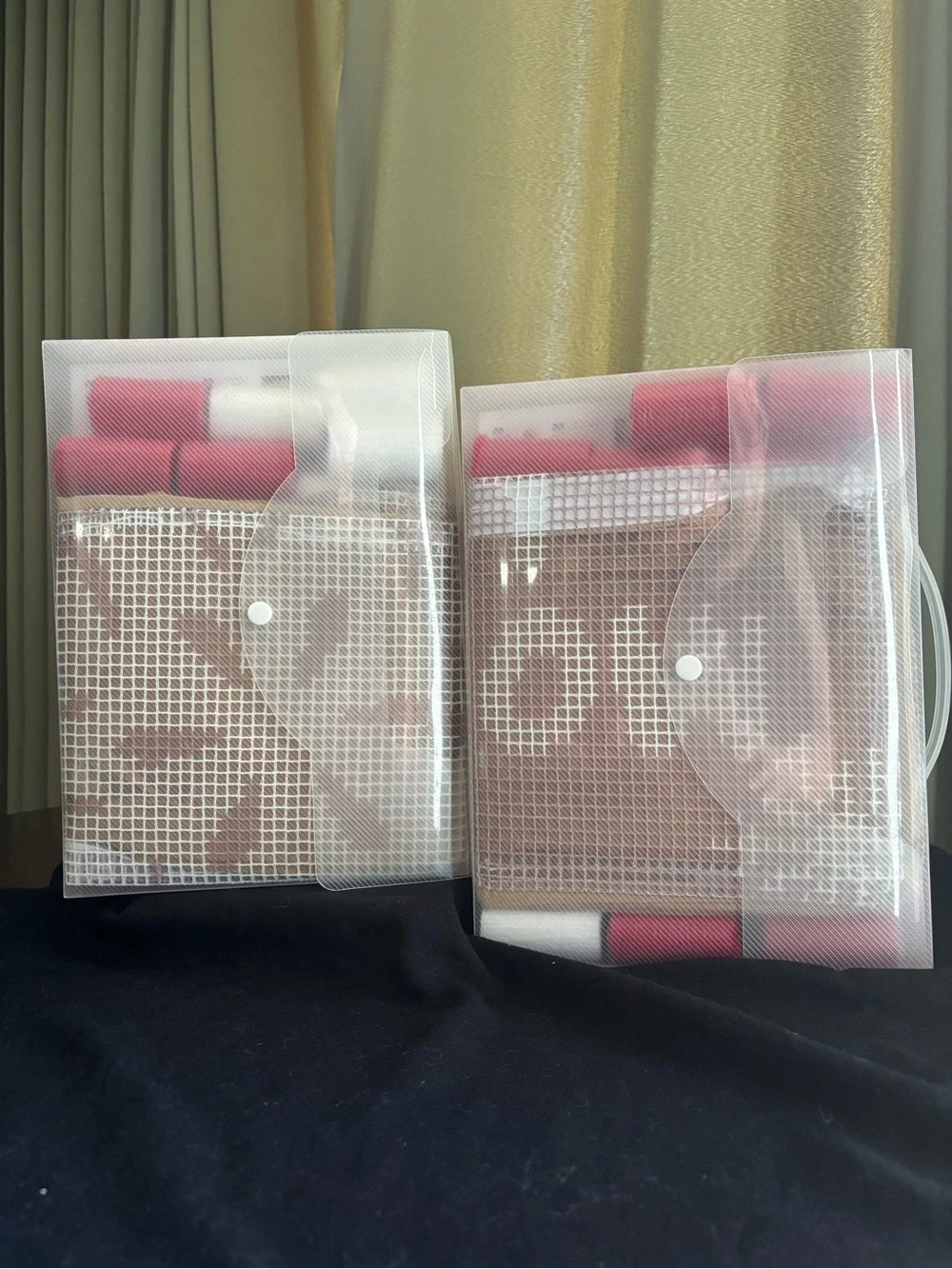 Holiday Latch Hook 2-Pack DIY Snowflake Pillowcase Set. New, Unopened.